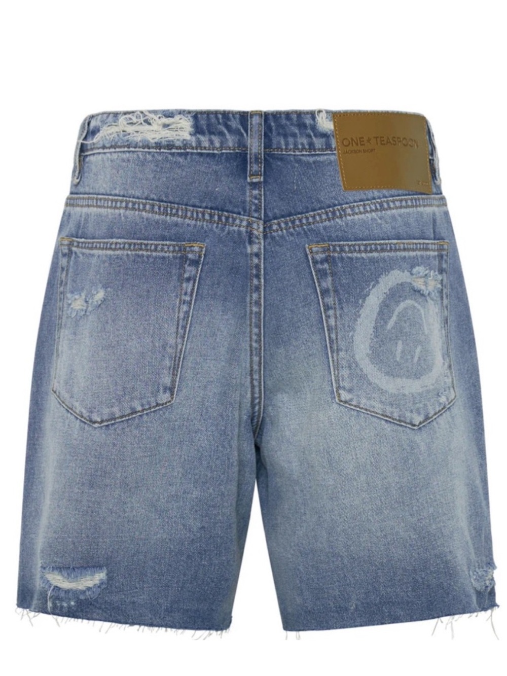 NWT One Teaspoon Jacksons Mid Waist Wide Leg Denim Shorts Pacifica Size 27